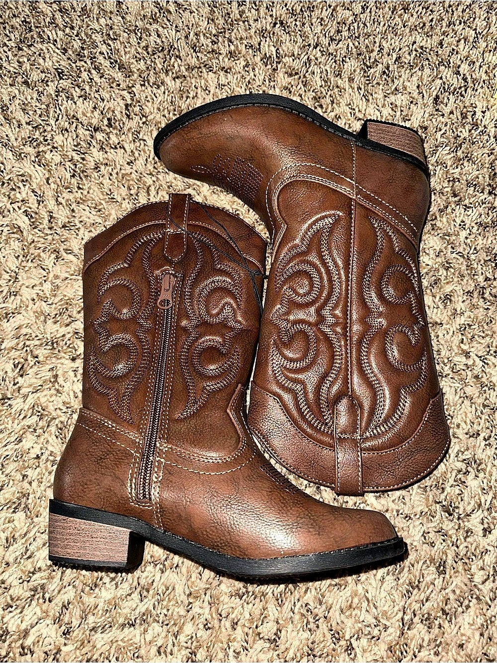 Cat & Jack Kids' Montana Western Boots Brown